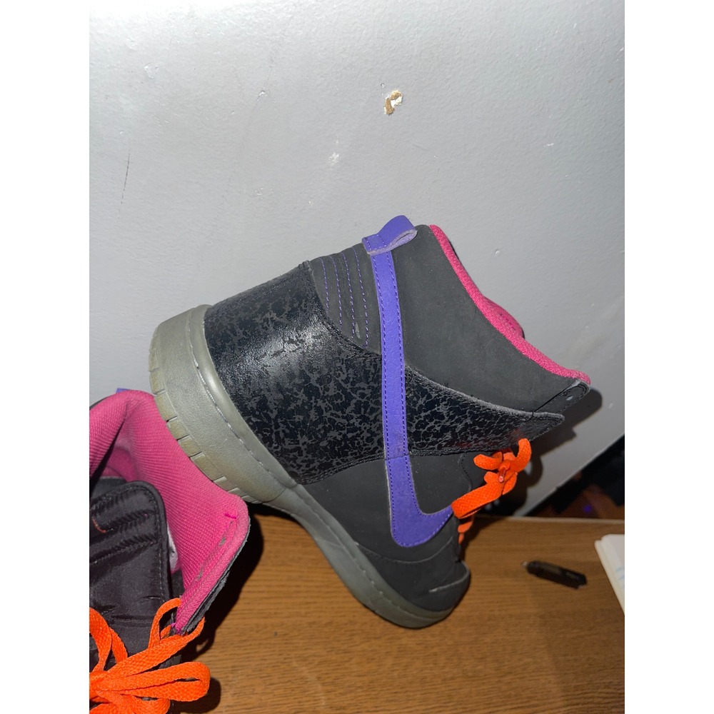 Nike Dunk‎ High Godzilla Size 13 Mens 2012 Black Purple Orange 317982-053 - Picture 9 of 16
